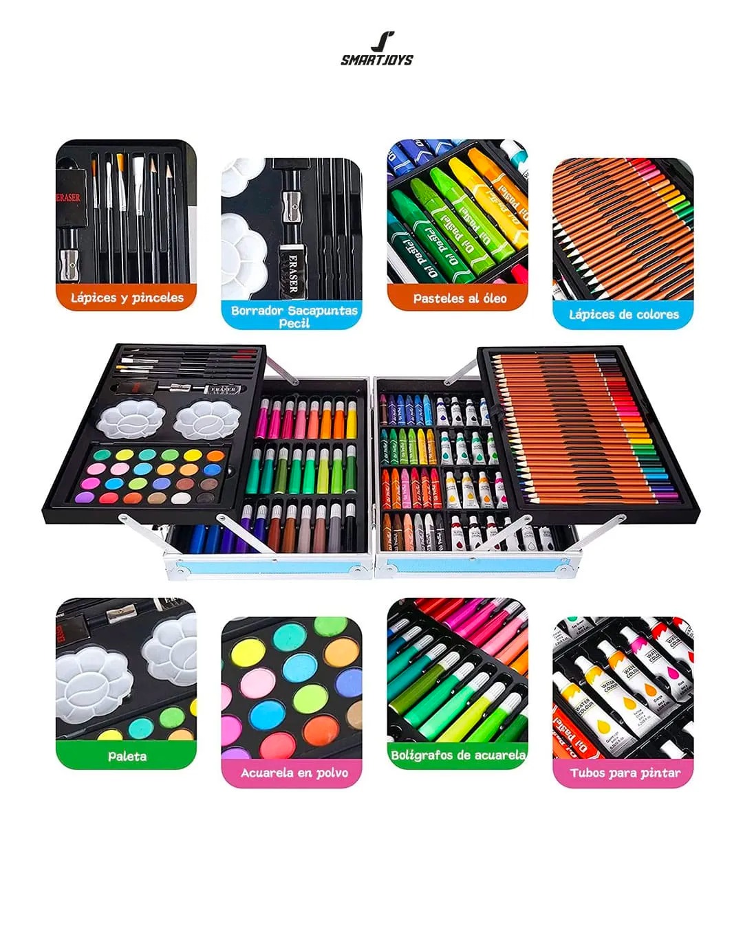 Miniatura 4 de Kit De Arte Con Maleta De Lujo AZUL